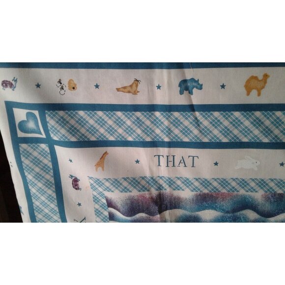 Material Fabric Cotton Animal Crackers Panel Bear Zebra Elephant Lion Boat Giraf - Picture 8 of 11